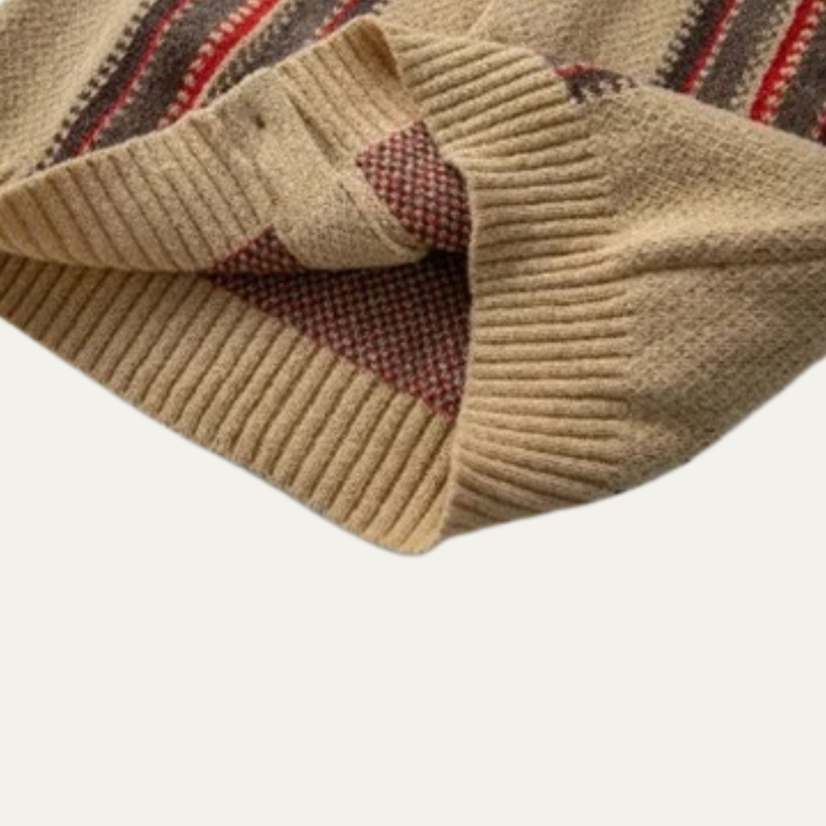 Classic Striped Crew Neck Men's Cardigan Sweater