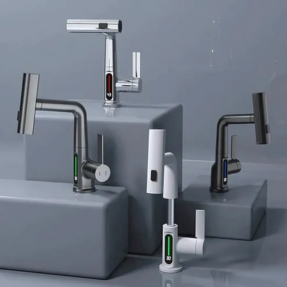 Adjustable Waterfall LED Sink Faucet - Olytrend