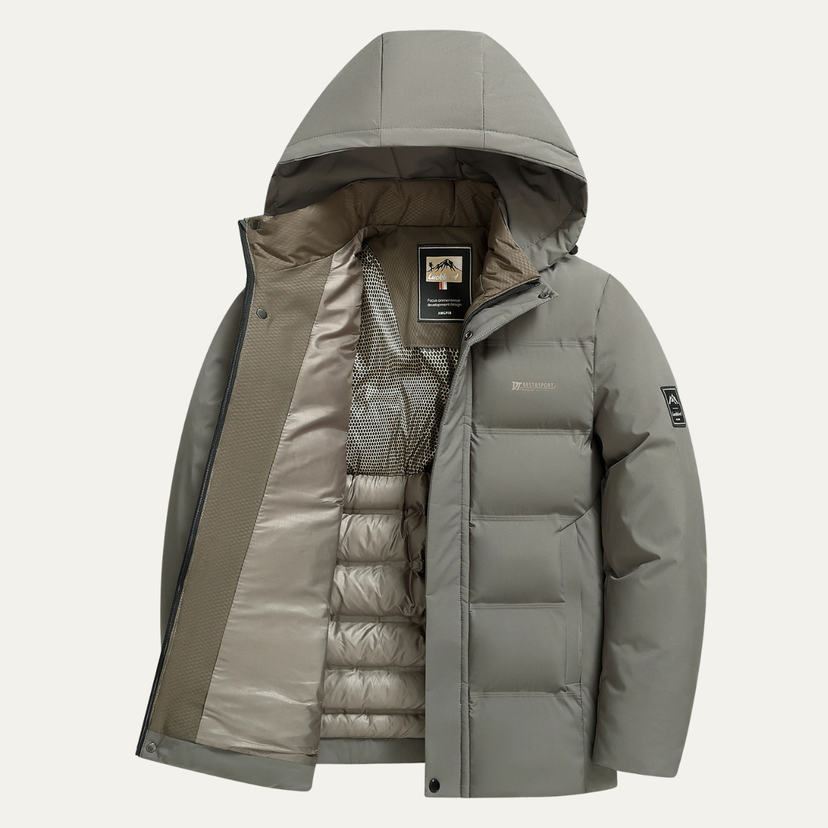 Men's Heavy Insulated Hooded Winter Puffer Coat