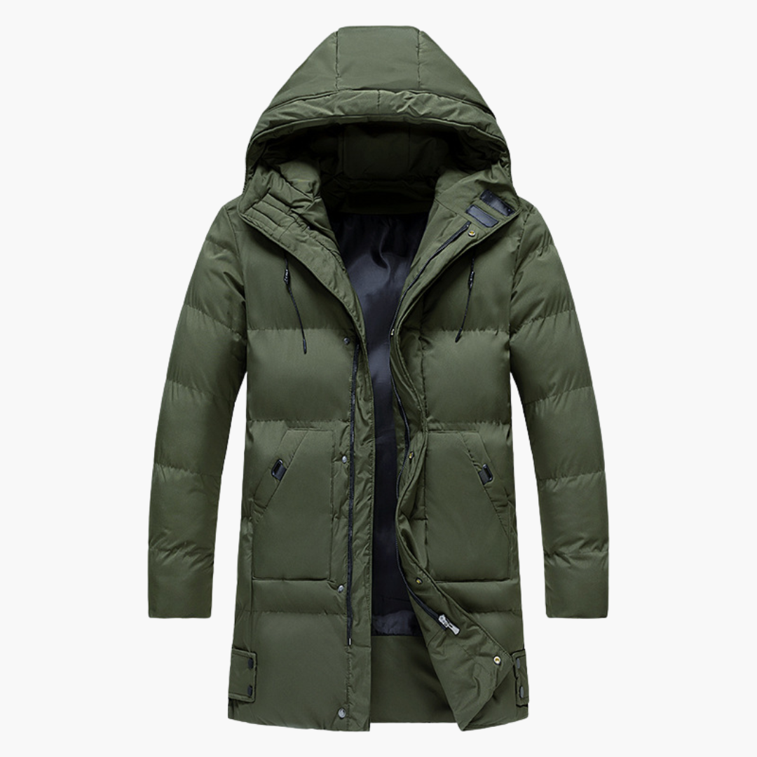Waterproof Men's Coat with Hood and Zipper