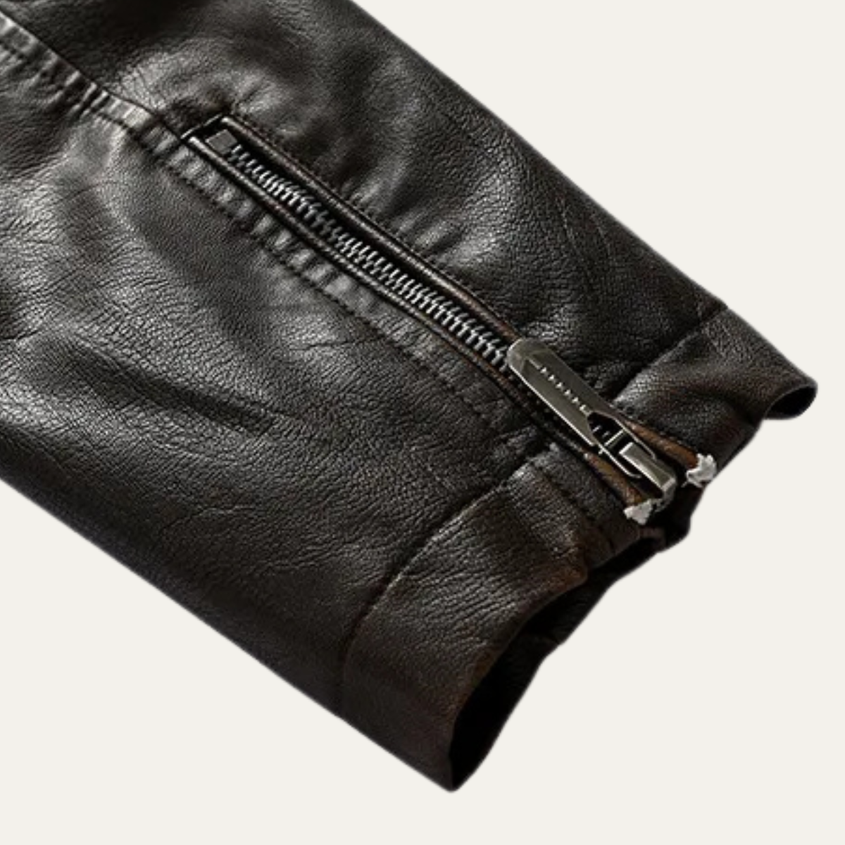 Slim Fit Classic Men's Leather Biker Jacket