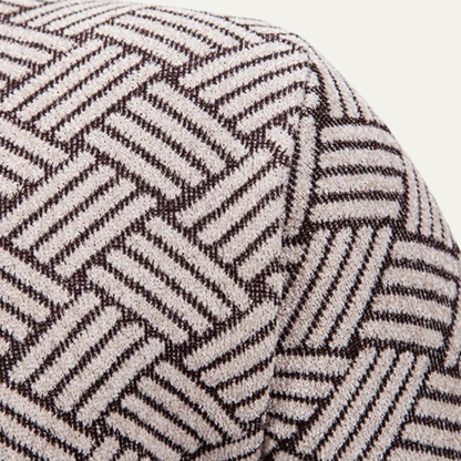 Classic Mens Knit Patterned Stand Collar Jacket