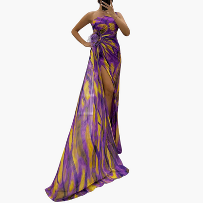 Chic Off Shoulder Maxi Dress with Flowy Design