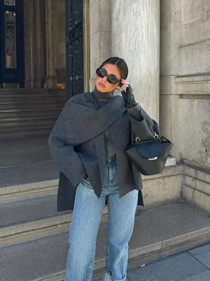 Classic Wool Cape Coat