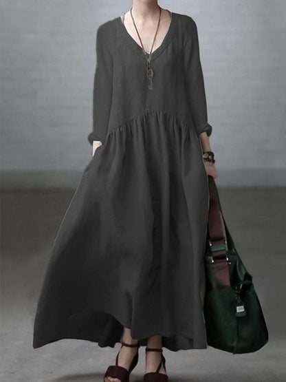 Comfy Women's Maxi Dress with Pockets
