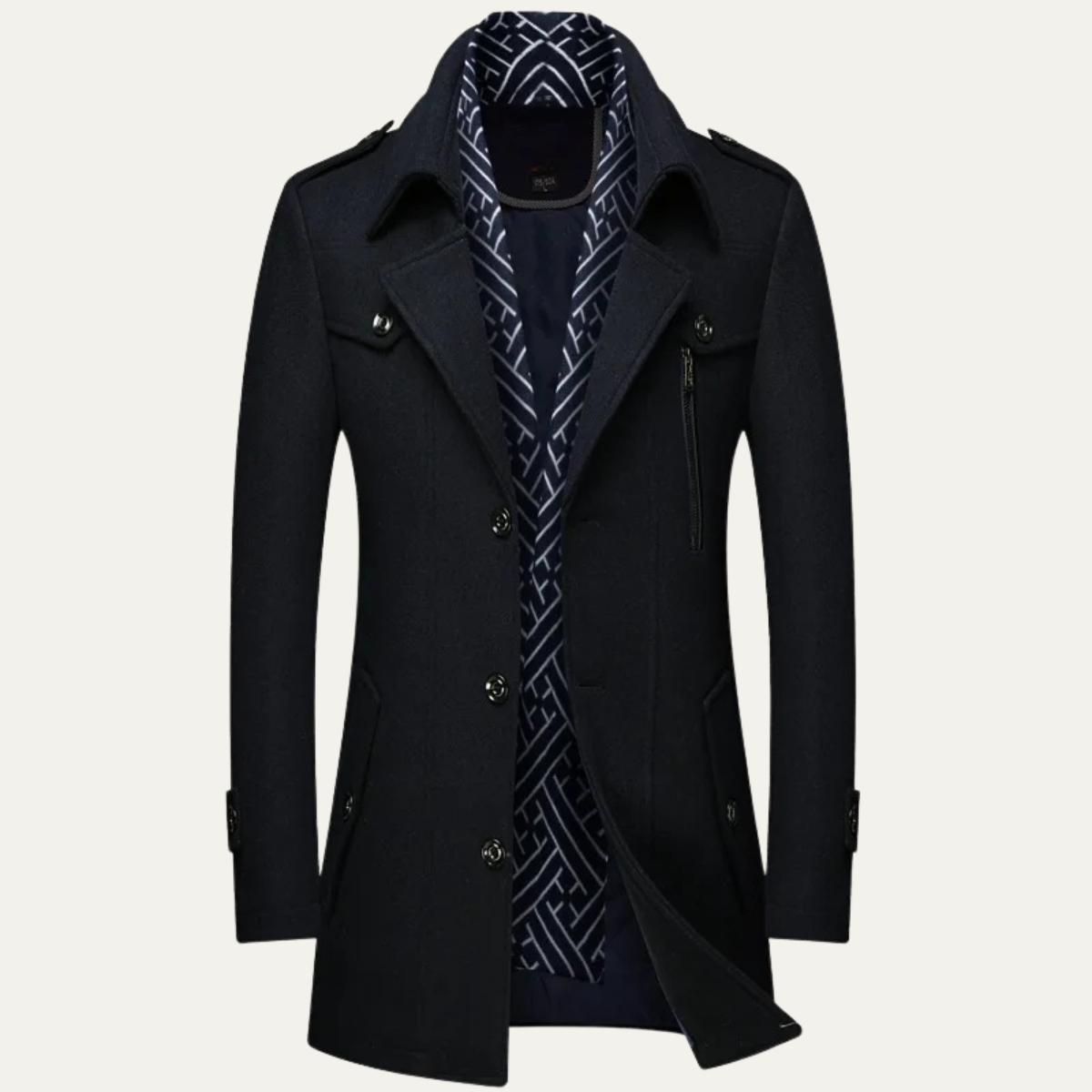 Classic Men's Waterproof Double Breasted Trench Coat - Nocini