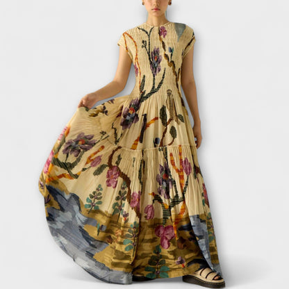 Elegant Floral Long Dress for Women - Nocini