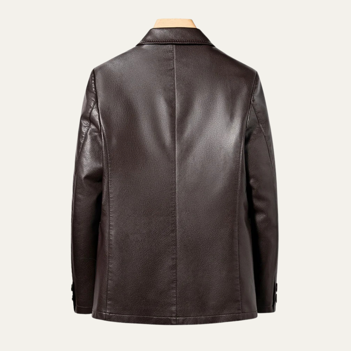 Stylish Men's Faux Leather Smart Jacket Coat