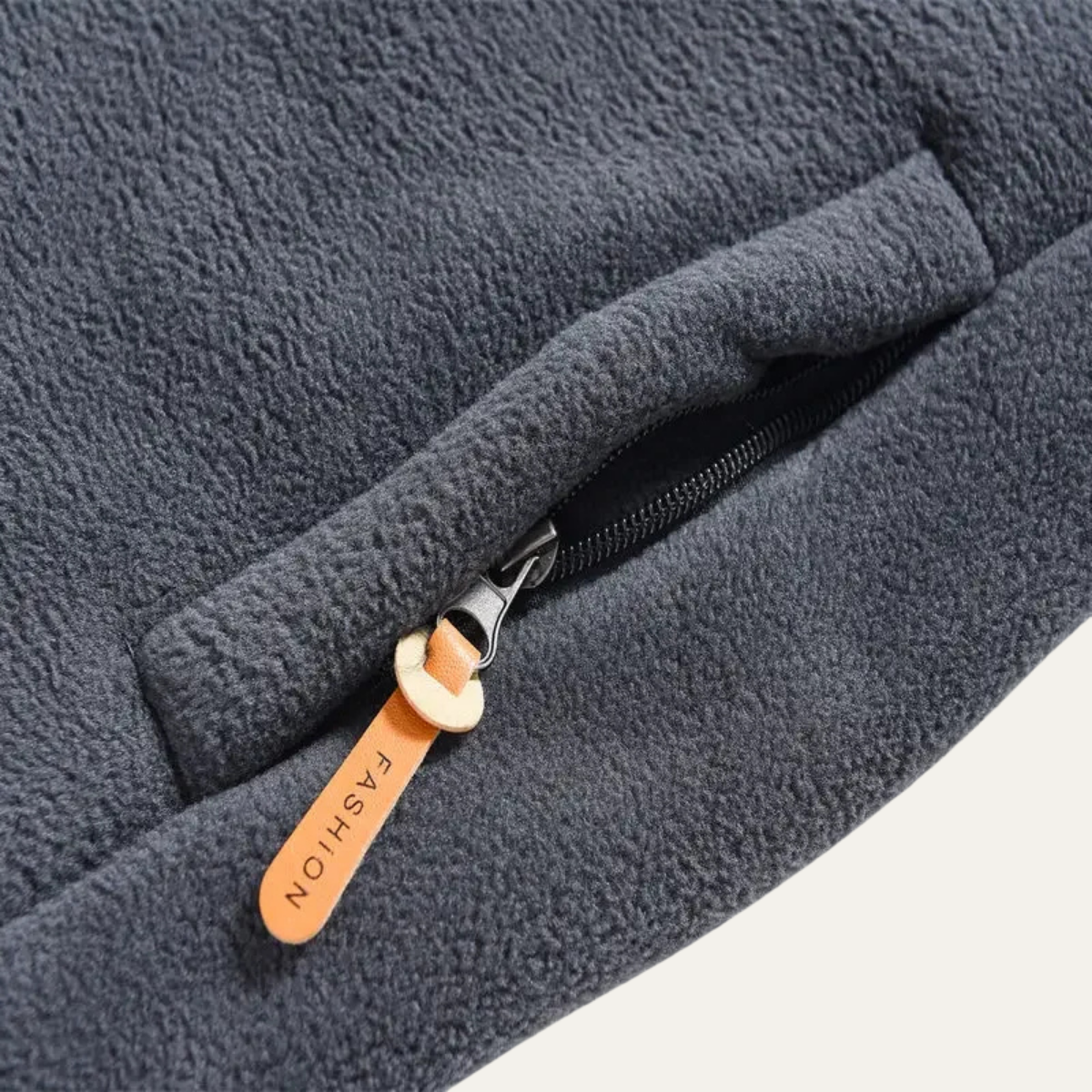 Warm Men's Fleece Zipper Stand Collar Winter Jacket