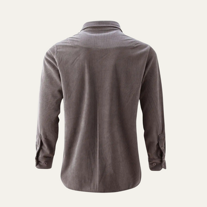 Relaxed Fit Corduroy Button Down Men's Shirt