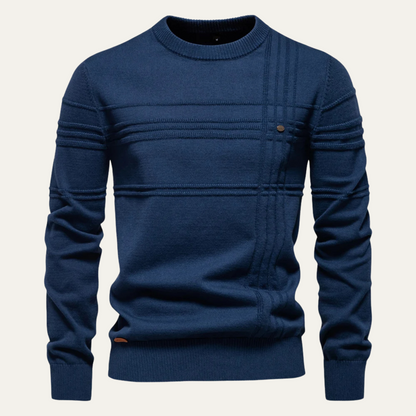 Classic Crew Neck Mens Knit Sweater