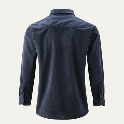 Relaxed Fit Corduroy Button Down Men's Shirt