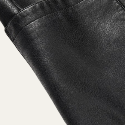 Stylish Men's Faux Leather Smart Jacket Coat