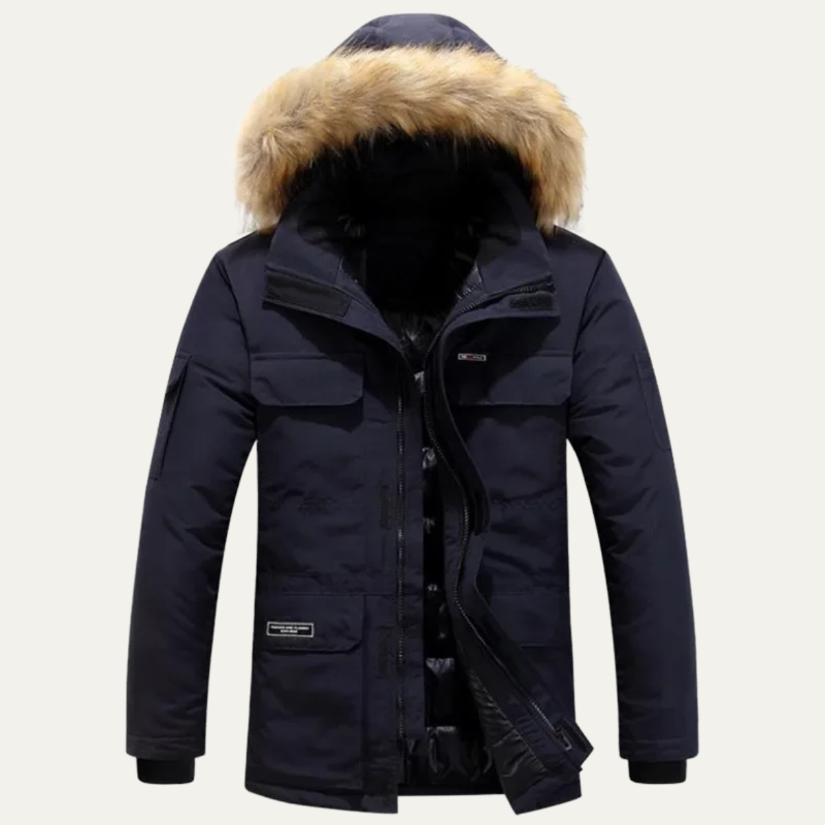 Heavy Duty Men's Insulated Hooded Winter Coat Jacket
