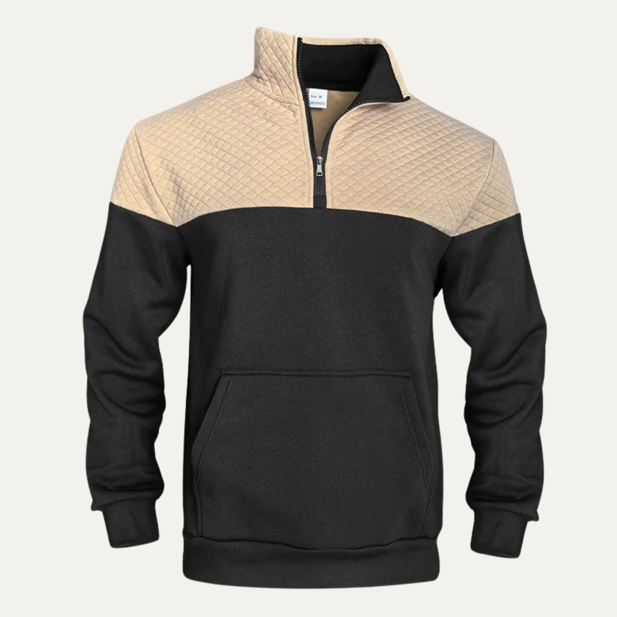 Men's Colorblock Quilted Zip Up Sweater - Nocini
