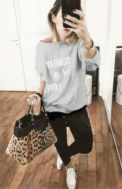 Comfy Women's Long Sleeve Sweatshirt with Soft Cotton - Nocini