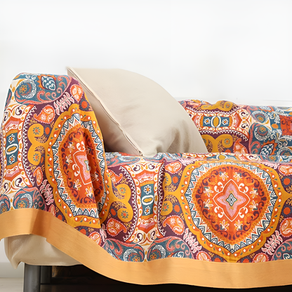 Colorful Reversible Throw Blanket