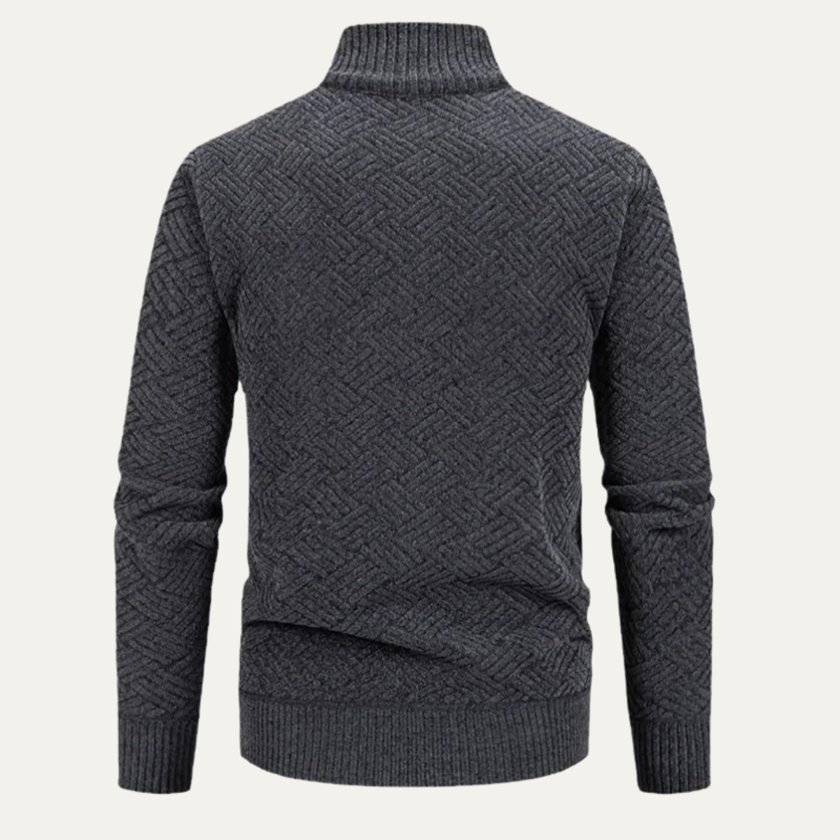 Cozy Mens Thick Fleece Lined Zip Up Cardigan