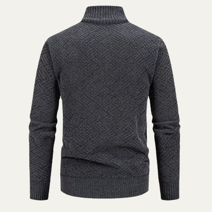 Cozy Mens Thick Fleece Lined Zip Up Cardigan