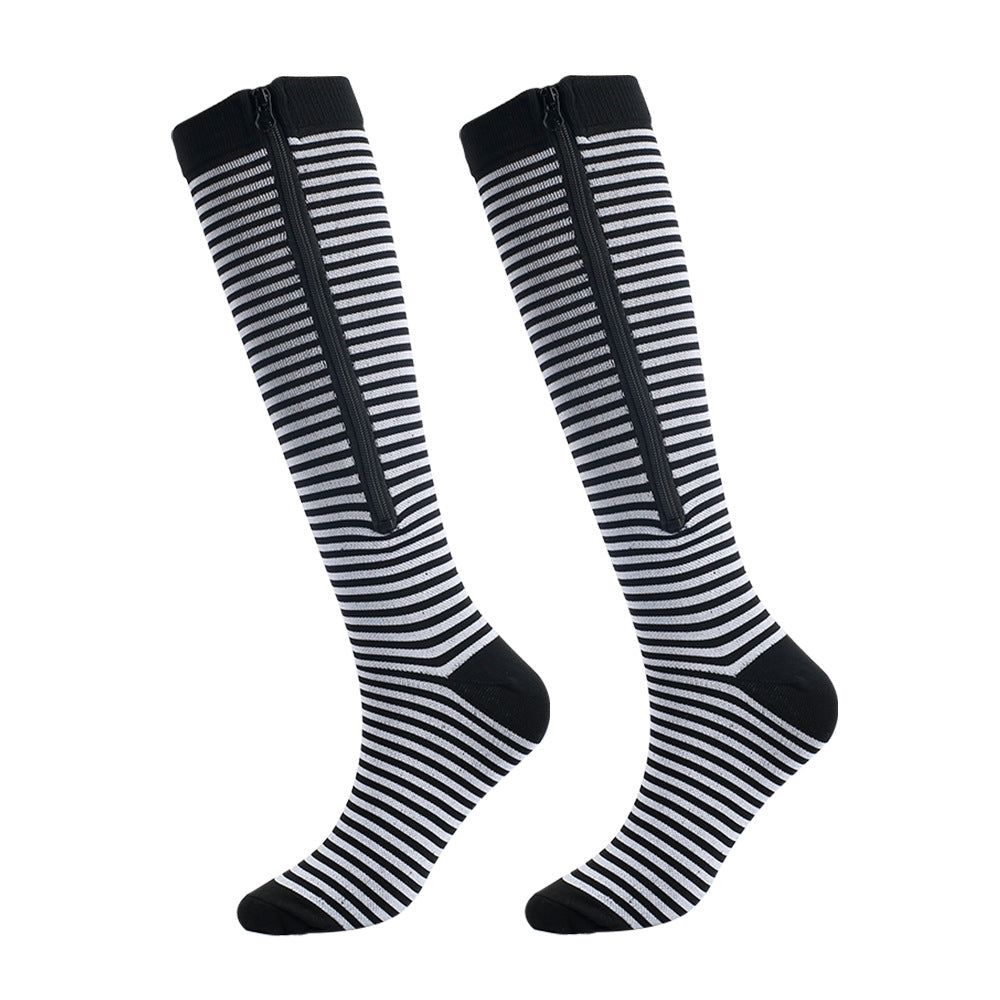 Relaxing Compression Stockings with Zipper