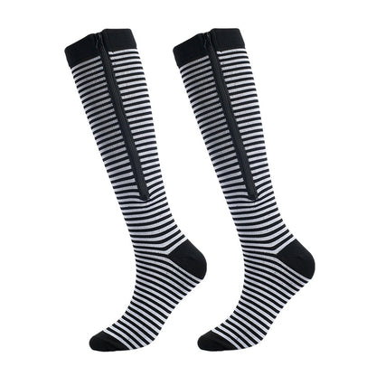 Relaxing Compression Stockings with Zipper