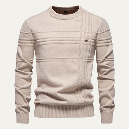 Classic Crew Neck Mens Knit Sweater - Nocini