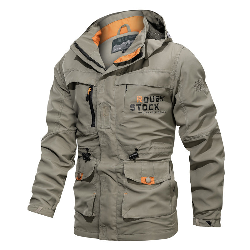 Waterproof Mens Parka Jacket with Hood and Pockets - Nocini