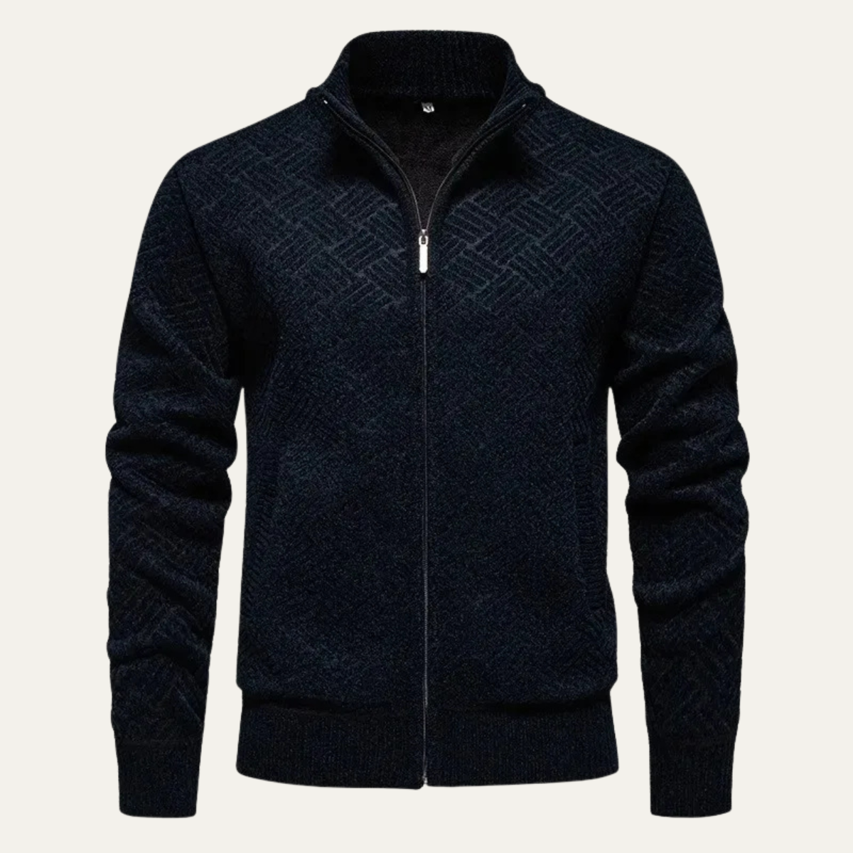 Cozy Mens Thick Fleece Lined Zip Up Cardigan