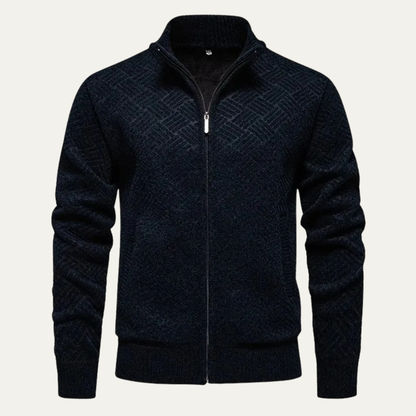 Cozy Mens Thick Fleece Lined Zip Up Cardigan