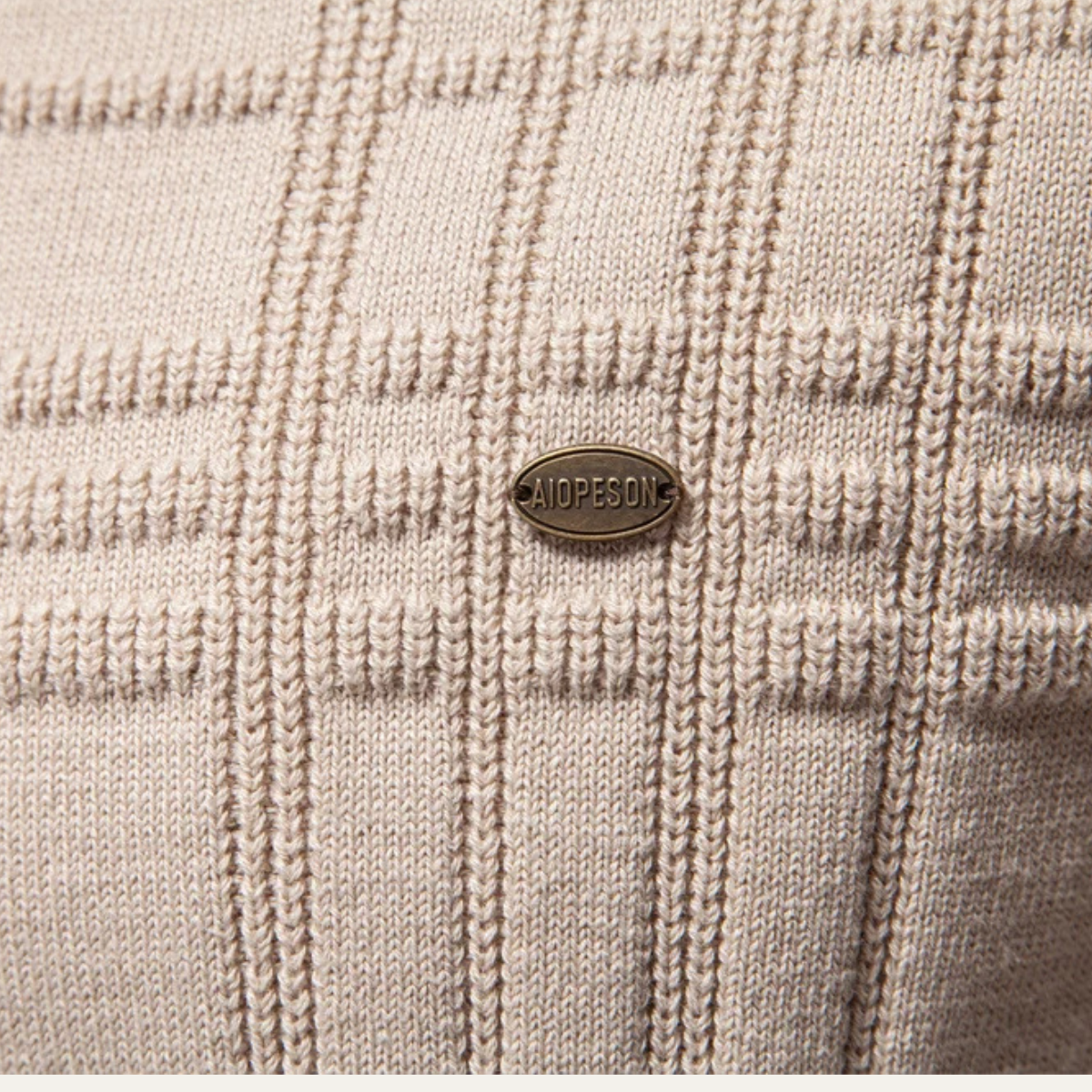 Classic Crew Neck Mens Knit Sweater