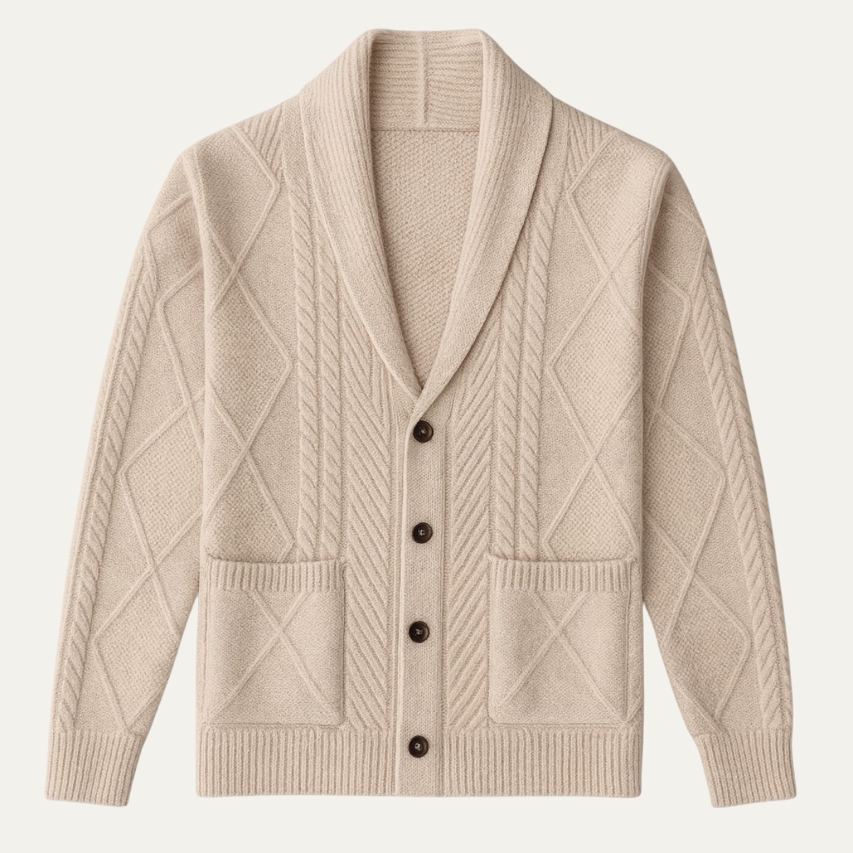 Premium Men's Soft Cashmere Button Sweater