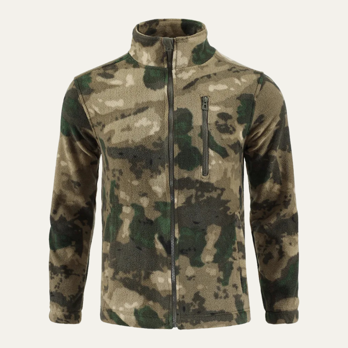 Warm Camo Fleece Jacket for Men