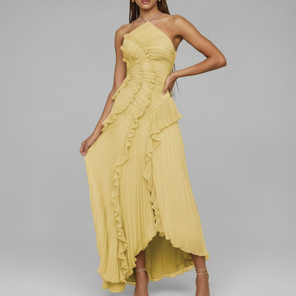 Chic Uneven Hemline Dress