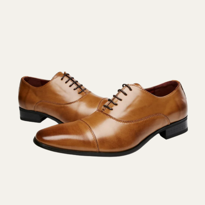 Classic Men's Black Leather Oxfords Shoes