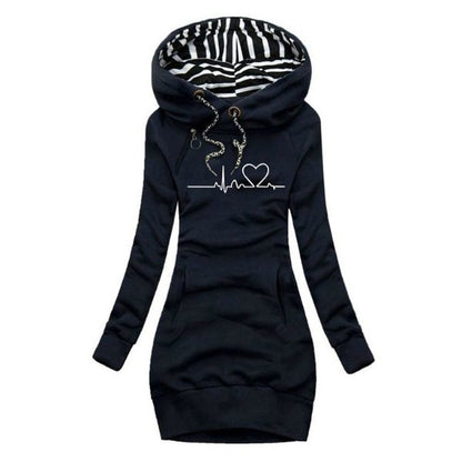Elegant Women's Hooded Sweatshirt
