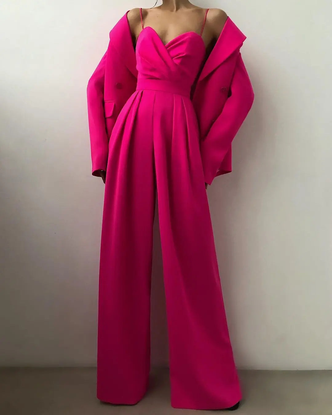 Comfortable Capri Jumpsuit with High Waist and Flare Legs