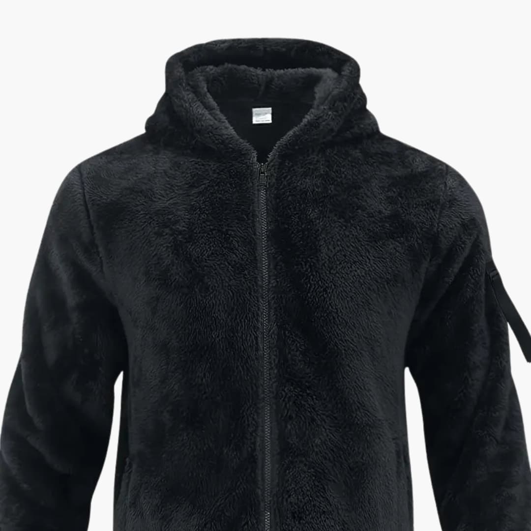 Men's Fleece Zip Up Long Sleeve Jacket