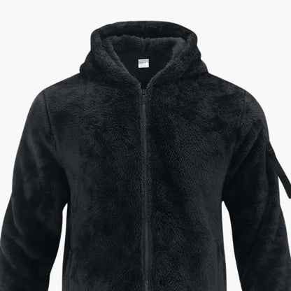 Men's Fleece Zip Up Long Sleeve Jacket