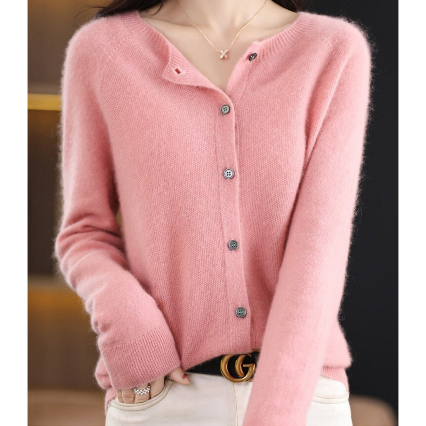 Classic Women's Open Front Knit Cardigan
