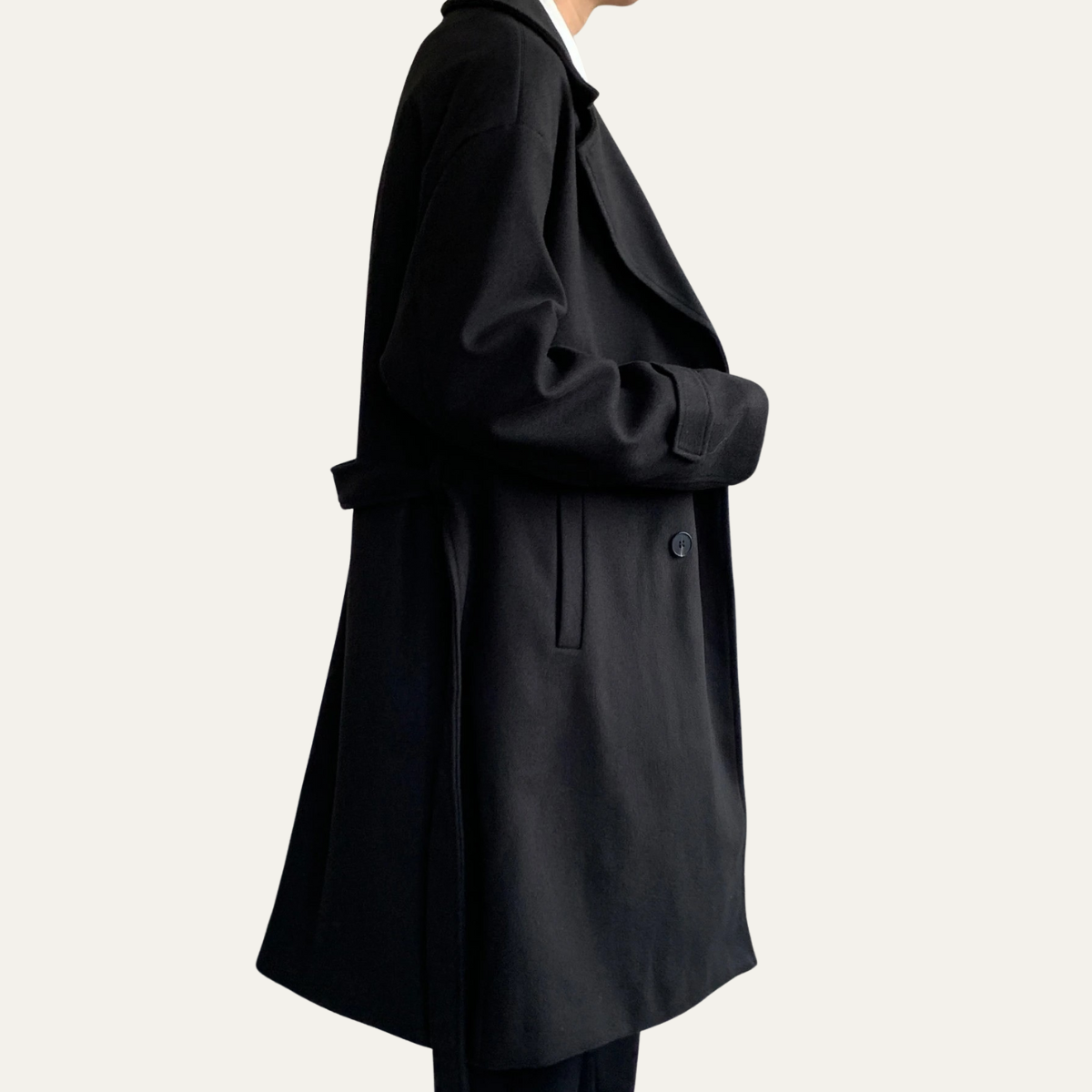 Classic Men's Camel Overcoat with Adjustable Belt