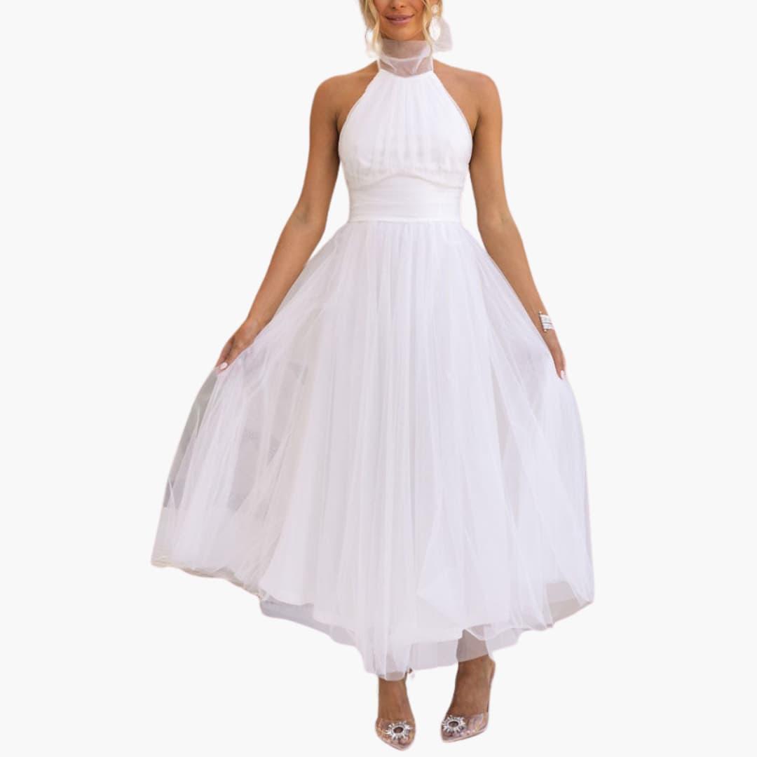 Chic Halter Neck Evening Gown