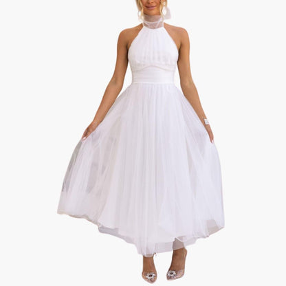 Chic Halter Neck Evening Gown