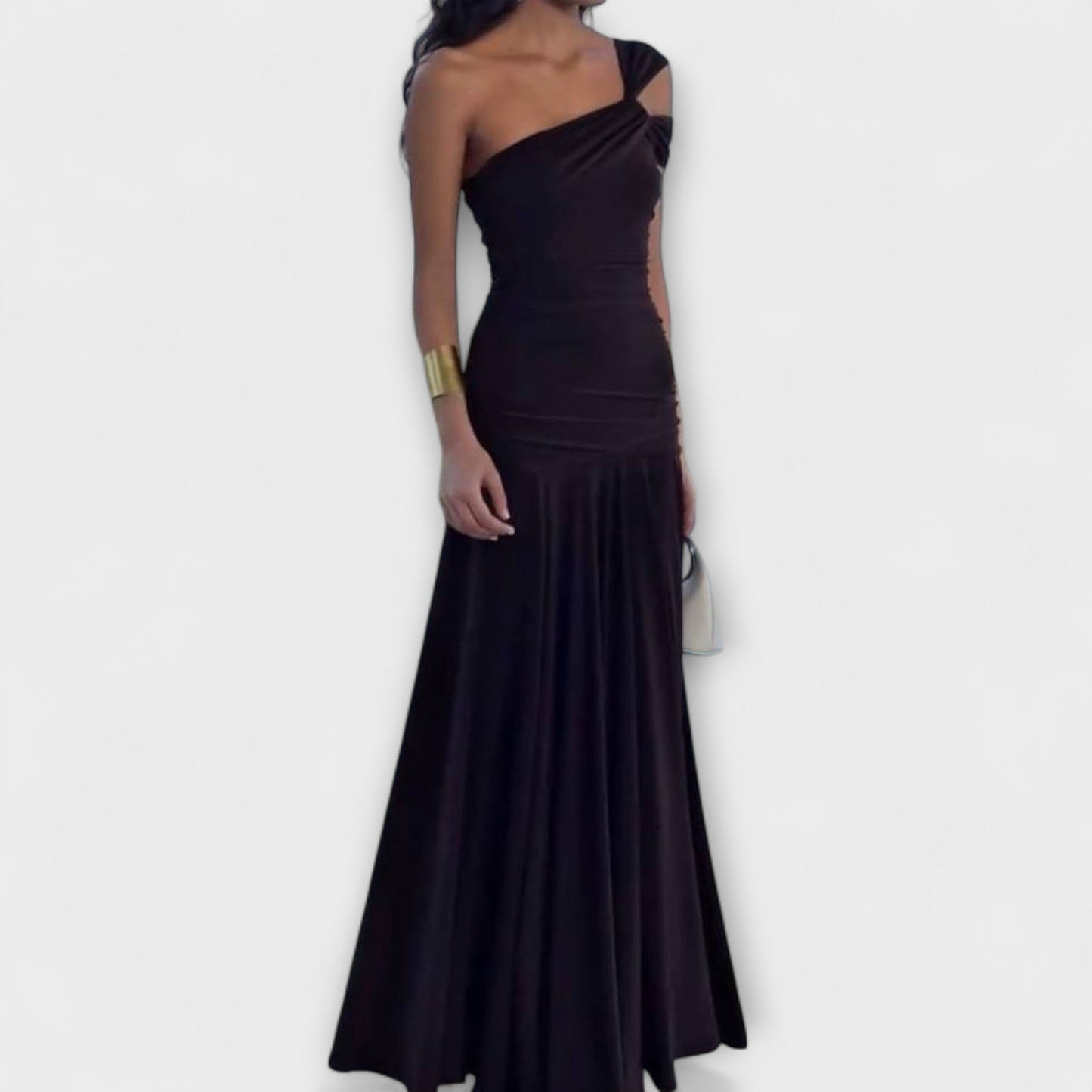 Elegant Cold Shoulder Long Evening Dress - Nocini