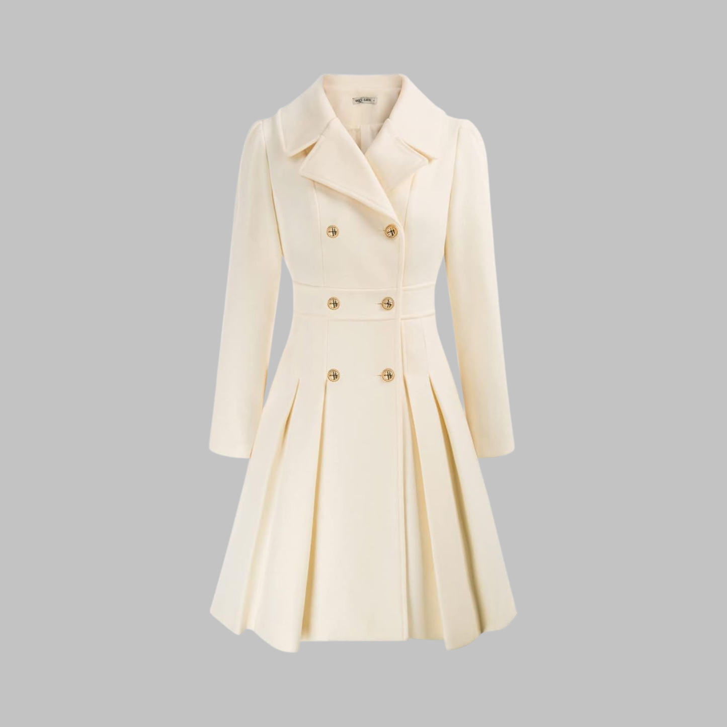 Elegant Double Breasted Long Coat