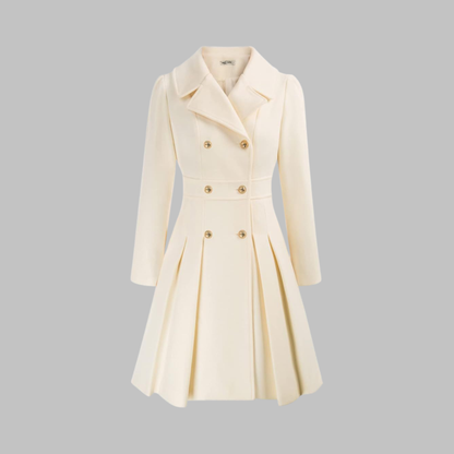 Elegant Double Breasted Long Coat