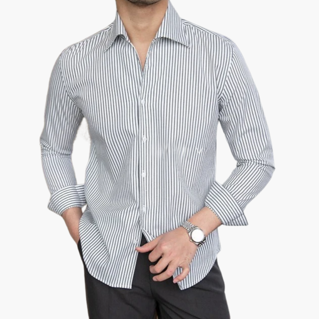 Classic Casual Shirt with Contrasting Trim