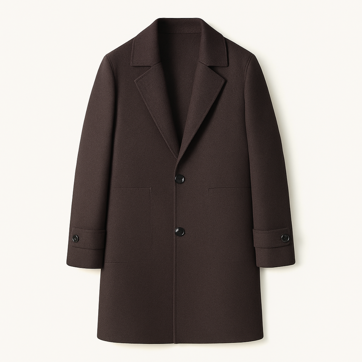 Classic Fit Mens Wool Trench Coat