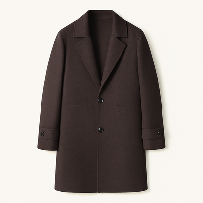 Classic Fit Mens Wool Trench Coat
