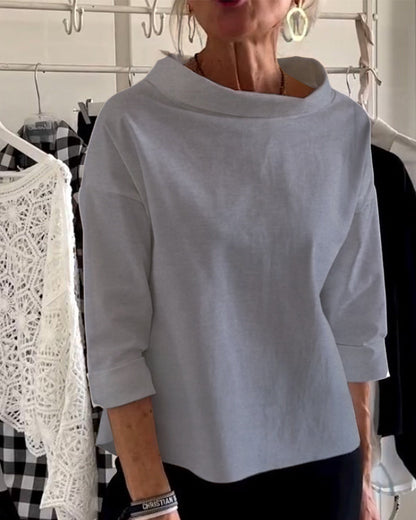 Classic Fit High Neck Women's Top