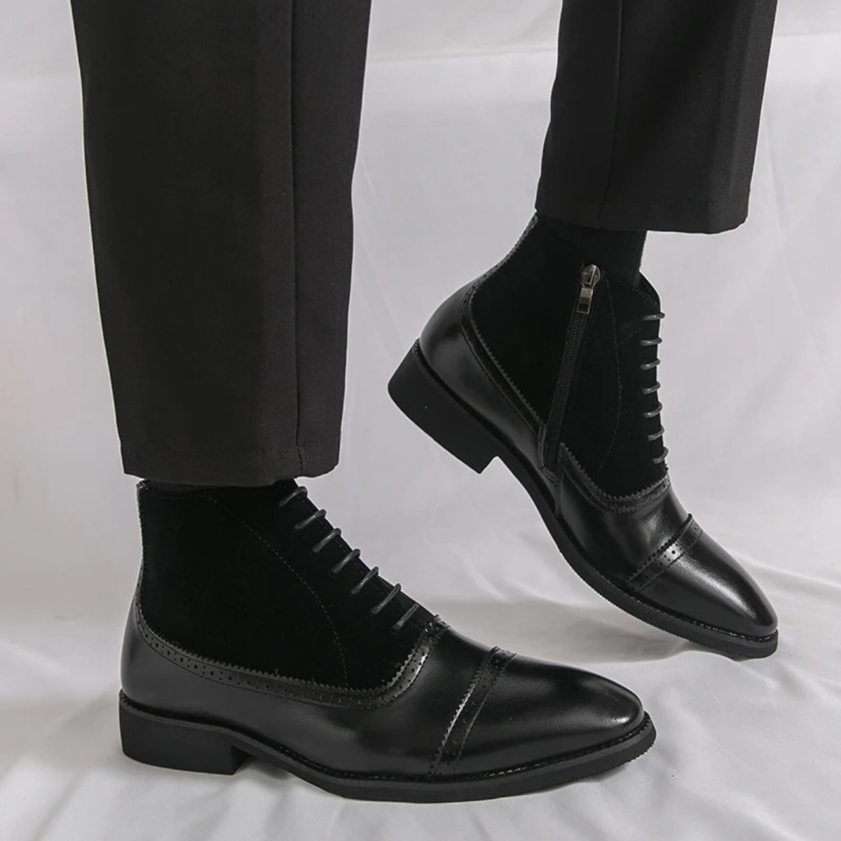 Luxury Men's Black Leather Chelsea Boots